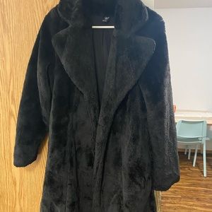 Black faux fur Coat